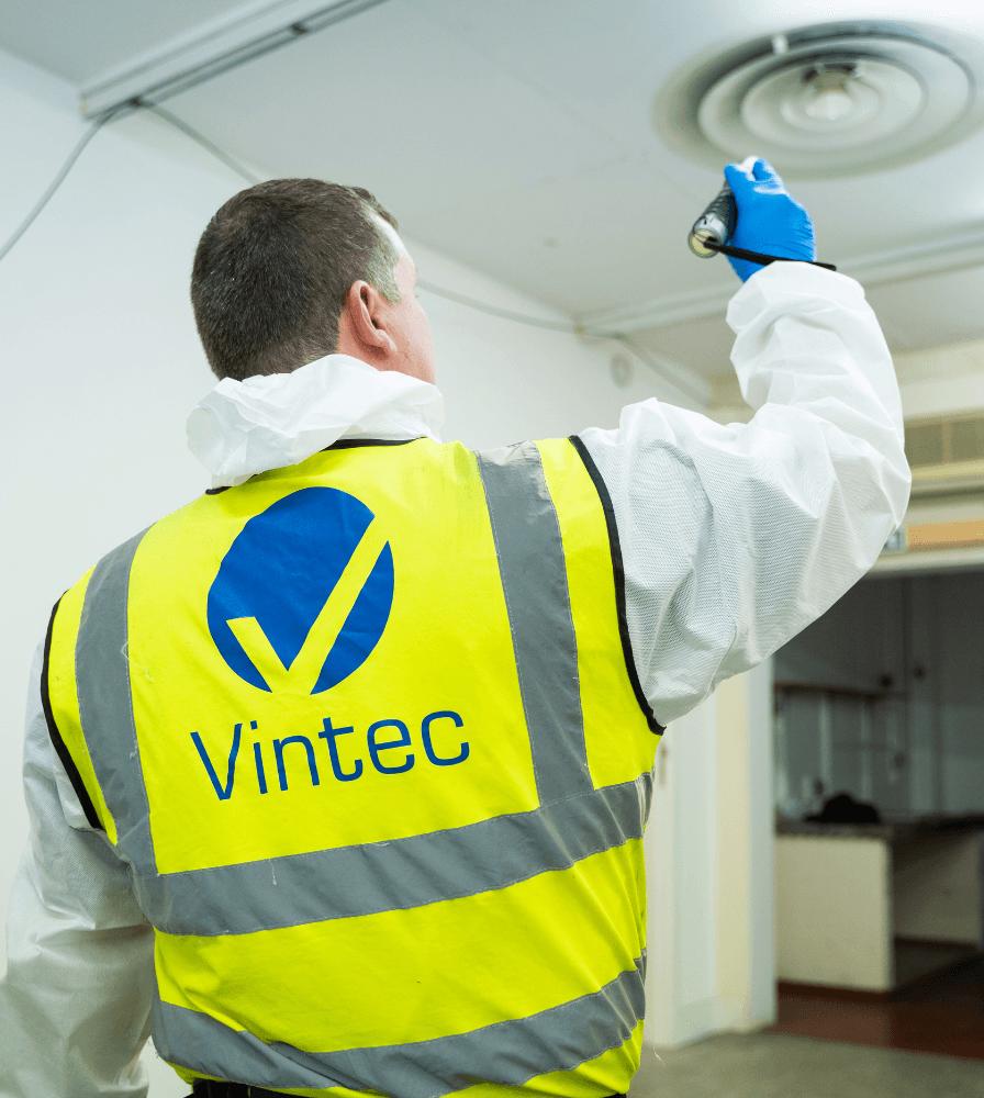 Vintec member of team searching for asbestos