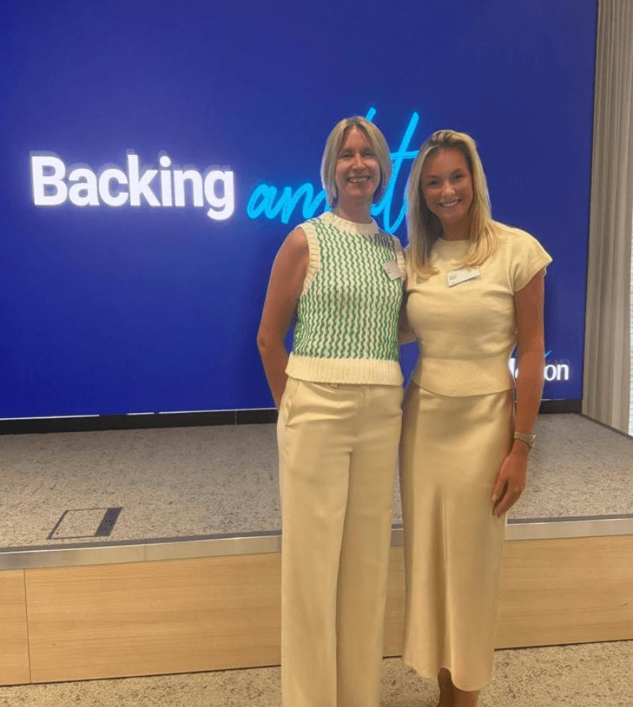 Megan and Sharon attending the Inflexion event